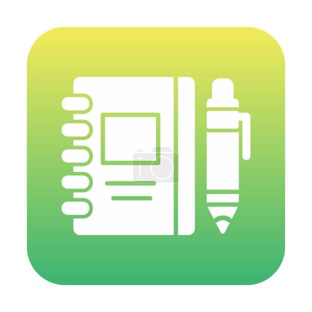 Illustration for Sketchbook and pen icon, vector illustration - Royalty Free Image