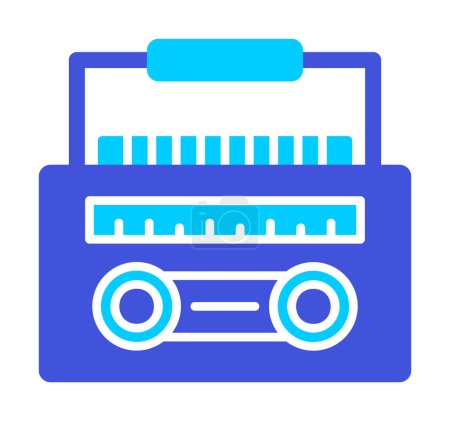 Photo for Simple flat  Radio Cassette icon vector illustration - Royalty Free Image