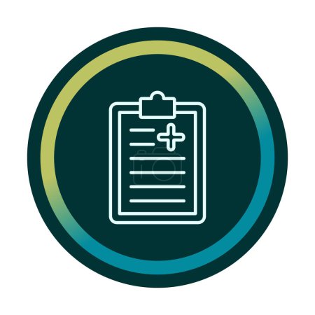 Ilustración de Icono del portapapeles médico. esquema ilustración del icono del vector Informe Médico para la web - Imagen libre de derechos