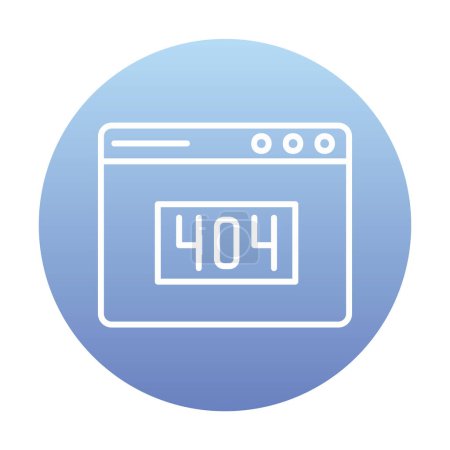 Téléchargez les illustrations : Simple réseau 404 Icône d'erreur, illustration vectorielle - en licence libre de droit
