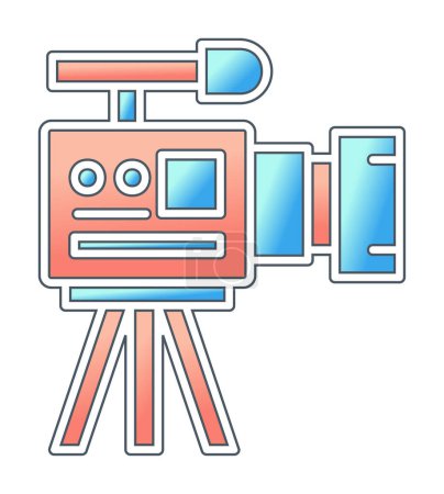 Illustration for Flat simple camera icon vector illustration - Royalty Free Image