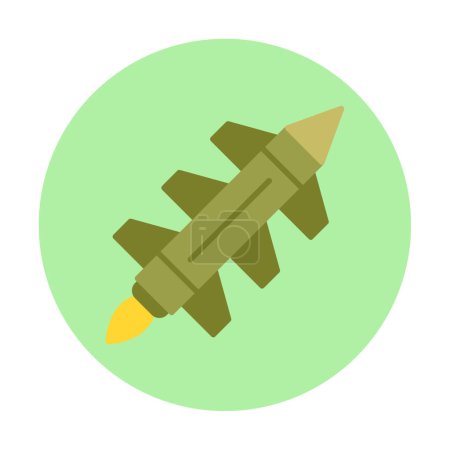 Illustration for Missile rocket  icon vector illustration  design - Royalty Free Image