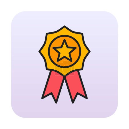 Illustration for Award badge  line icon design  illustration - Royalty Free Image