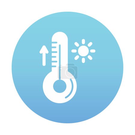 Illustration for Thermometer web icon, vector illustration - Royalty Free Image