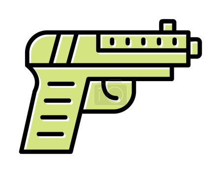 Illustration for Gun icon vector. outline gun sign. color contour symbol illustration - Royalty Free Image