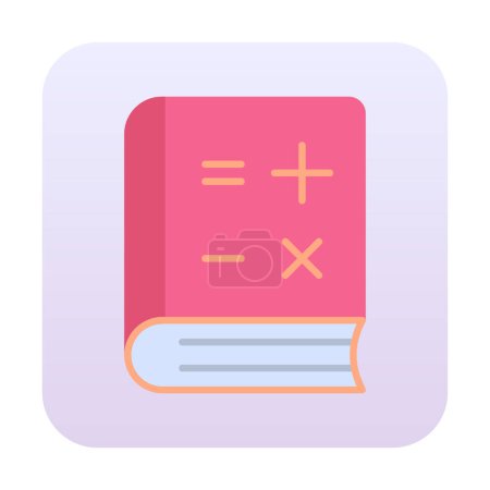 Illustration for Math Book vector illustration, icon element background - Royalty Free Image