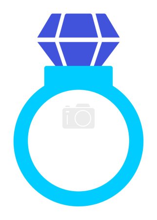 Téléchargez les illustrations : Icône anneau, illustration vectorielle design simple - en licence libre de droit