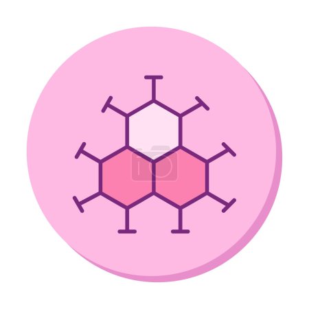 Téléchargez les illustrations : Icône de molécule simple, illustration vectorielle - en licence libre de droit