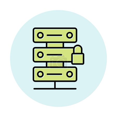 Ilustración de Diseño de ilustración de icono de servidor de bloqueo - Imagen libre de derechos