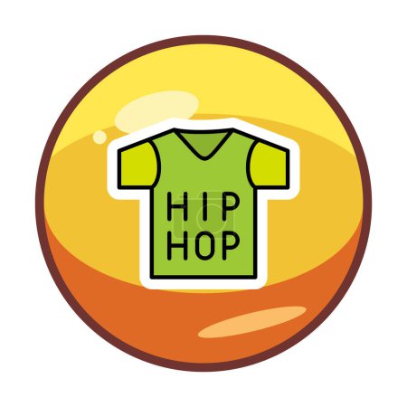 Téléchargez les illustrations : T-shirt avec texte hip hop, illustration vectorielle - en licence libre de droit
