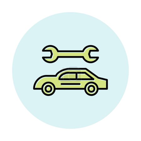 Illustration for Flat car Repair icon vector illustration - Royalty Free Image