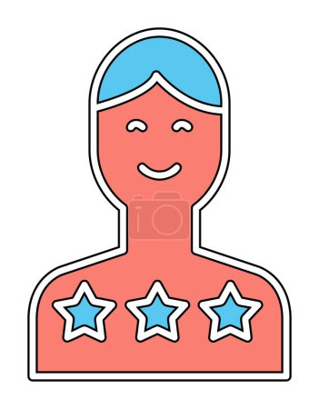 Illustration for Customer satisfaction rating icon, vector illustration - Royalty Free Image