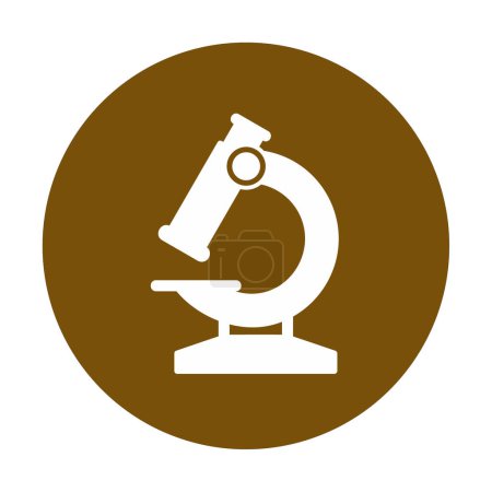 Ilustración de Ilustración simple del icono del microscopio web plano - Imagen libre de derechos