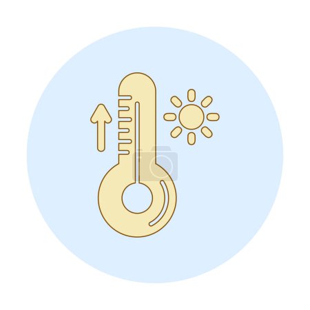 Ilustración de Icono web del termómetro, ilustración vectorial - Imagen libre de derechos