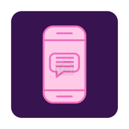 Illustration for Chat icon vector illustration. Phone Message - Royalty Free Image