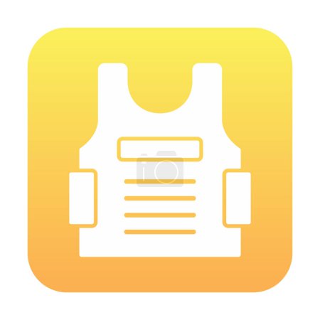 Illustration for Bulletproof Vest web icon, vector illustration - Royalty Free Image