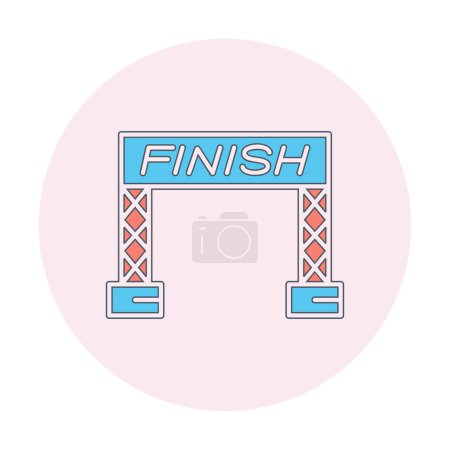 Illustration for Finish line icon in flat style on isolated background - Royalty Free Image