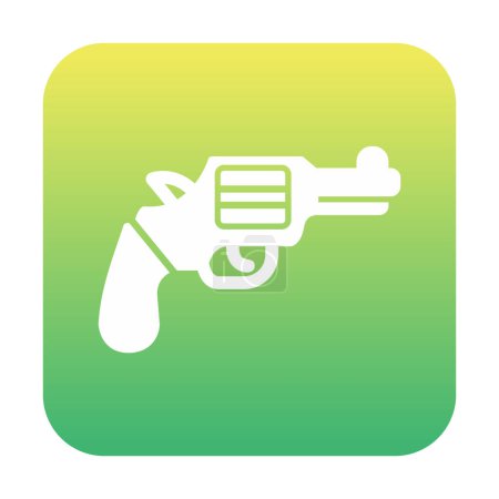 Téléchargez les illustrations : Icône vectorielle d'arme cadre vert moderne - en licence libre de droit