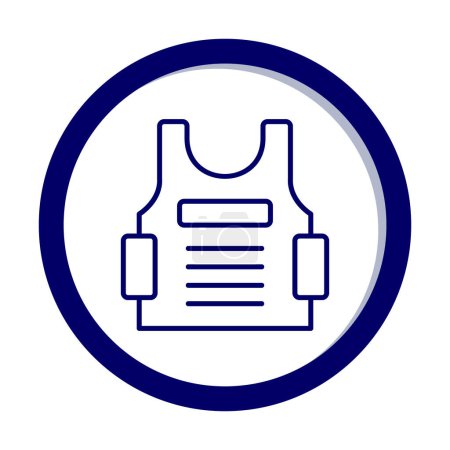 Ilustración de Chaleco a prueba de balas icono web, vector de ilustración - Imagen libre de derechos
