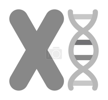Ilustración de Cromosoma plano icono vector ilustración - Imagen libre de derechos