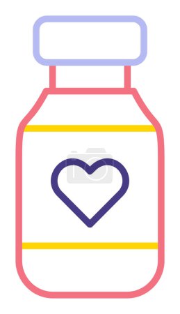 Illustration for Vitamin bottle web icon, vector illustration - Royalty Free Image