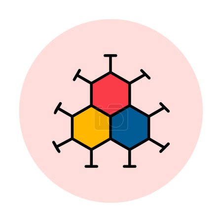 Illustration for Simple molecule icon, vector illustration - Royalty Free Image