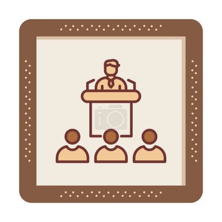 Illustration for Simple Conference icon, vector illustration - Royalty Free Image