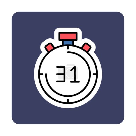 Illustration for Simple flat stopwatch icon vector illustration - Royalty Free Image