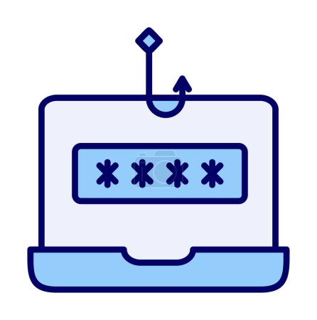 Ilustración de Contraseña phishing icono vector ilustración diseño - Imagen libre de derechos