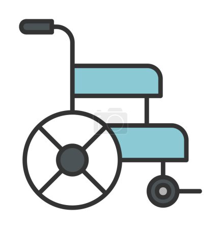 Illustration for Simple Wheelchair icon, vector illustration - Royalty Free Image