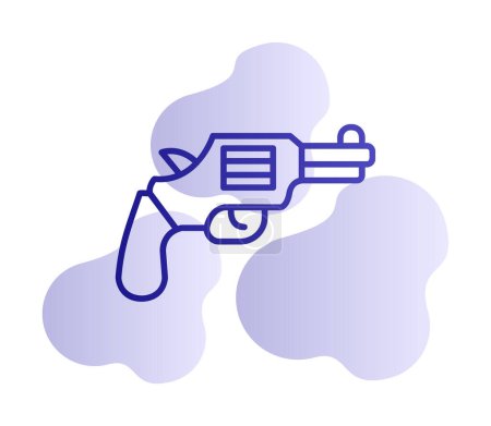 Téléchargez les illustrations : Icône du pistolet. illustration vectorielle - en licence libre de droit