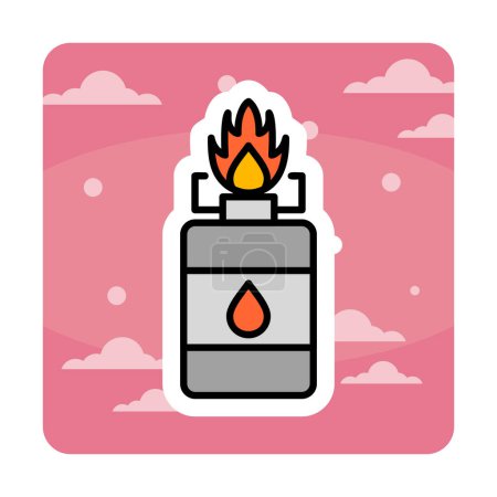 Illustration for Simple flat Camping Gas  icon vector illustration - Royalty Free Image
