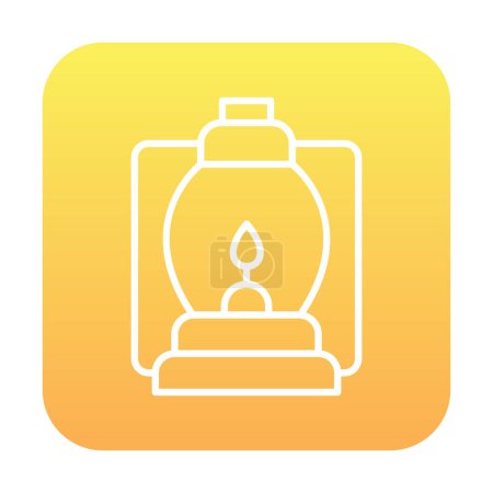 Téléchargez les illustrations : Lanterne icône plate, illustration vectorielle - en licence libre de droit