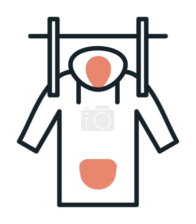 Wet Coat web icon, vector illustration