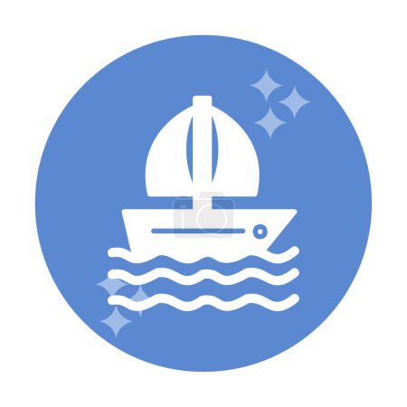 Ilustración de Simple velero icono vector ilustración diseño - Imagen libre de derechos