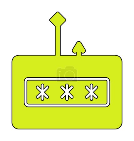 Ilustración de Contraseña phishing icono vector ilustración - Imagen libre de derechos