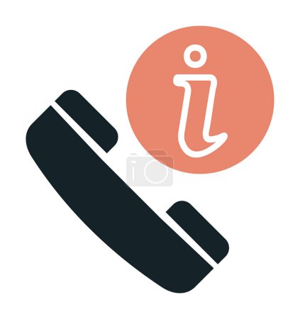 Illustration for Simple call information icon, vector illustration - Royalty Free Image