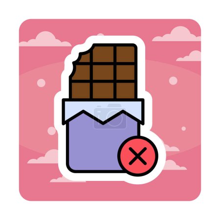 Ilustración de Simple No Chocolate icono, vector de ilustración - Imagen libre de derechos