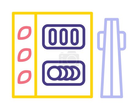 Téléchargez les illustrations : Simple icône de boîte à bento japonaise, illustration vectorielle - en licence libre de droit