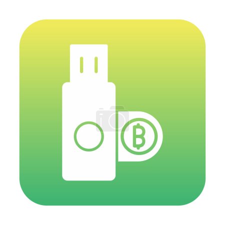 Illustration for Vector illustration of usb flash drive icon - Royalty Free Image
