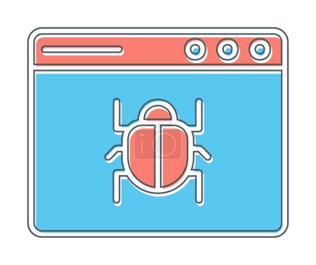 Téléchargez les illustrations : Icône Bug Sign. Symbole de virus, illustration vectorielle. - en licence libre de droit