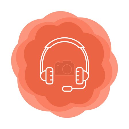 Illustration for Headphones flat icon, vector illustration - Royalty Free Image