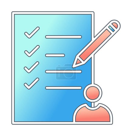 Illustration for Checklist flat icon, vector illustration - Royalty Free Image