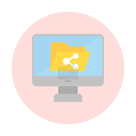 Illustration for Simple File Sharing icon, vector illustration - Royalty Free Image