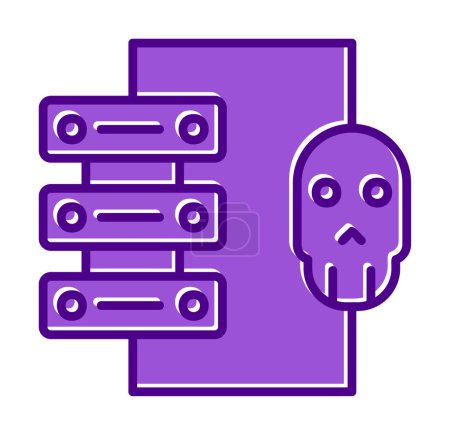 data center and Hacking  vector icon