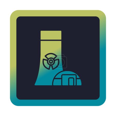 Ilustración de Planta de energía nuclear icono vector ilustración diseño gráfico - Imagen libre de derechos