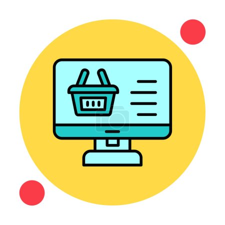 Photo for Online shopping vector icon design - Royalty Free Image