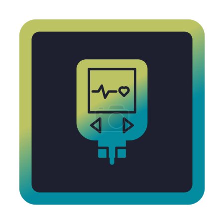 flat simple Glucometer icon   illustration