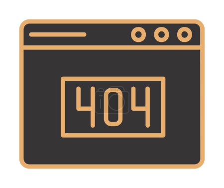Illustration for Simple network 404 Error icon, vector illustration - Royalty Free Image