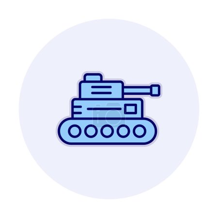 Illustration for Military tank icon vector illustration - Royalty Free Image